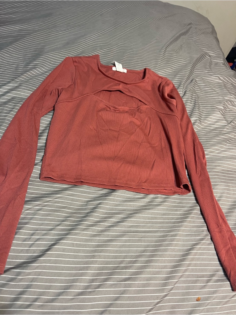 Full Tilt Rust Long-Sleeve Cropped Top